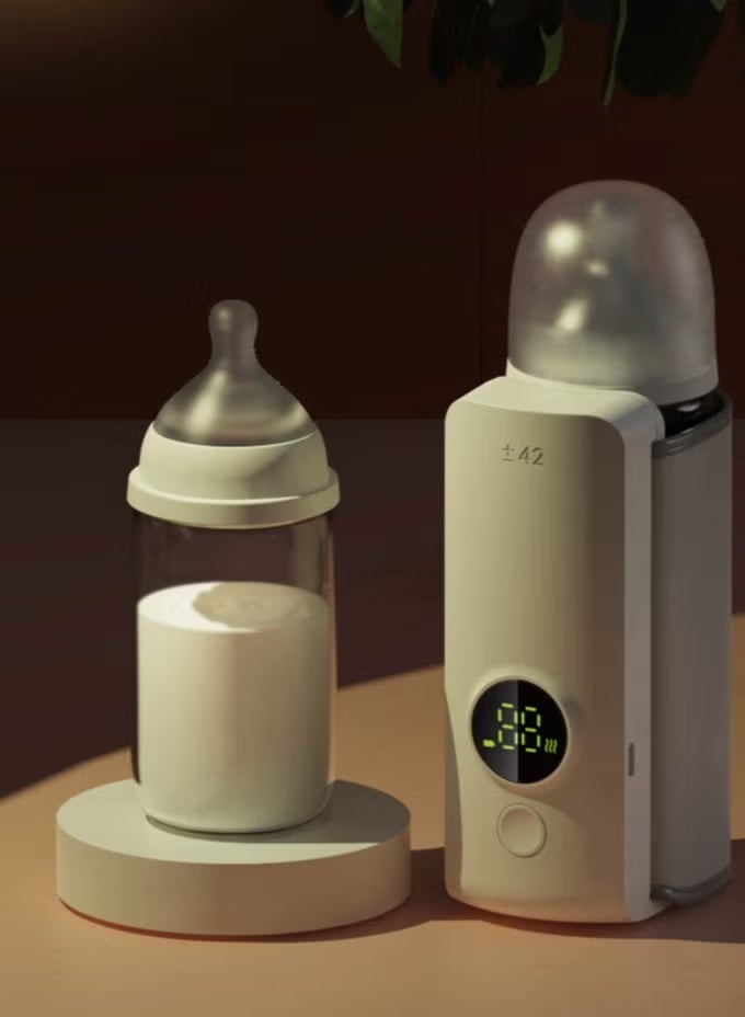 مُسخن زجاجات، عزل للزجاجات الصغيرة، شحن عبر USB، 6 مستويات قابلة للتعديل، مظهر رقمي، حقيبة عازلة مع ميزان حراري - Image 1